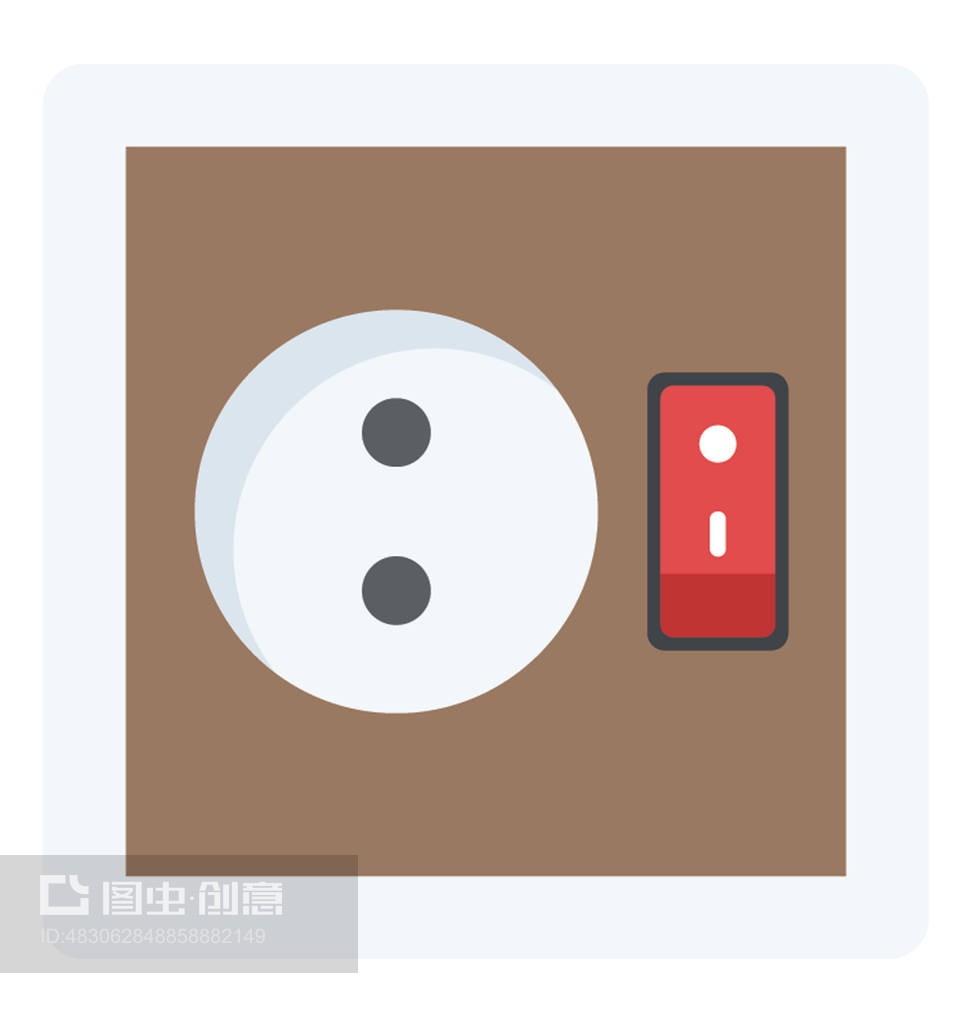 墙壁插座 设计演变与功能集成的平面图标